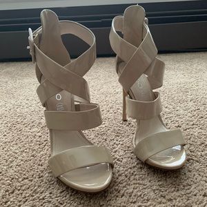 Aldo Nude Patent Sandal Pump 7.5